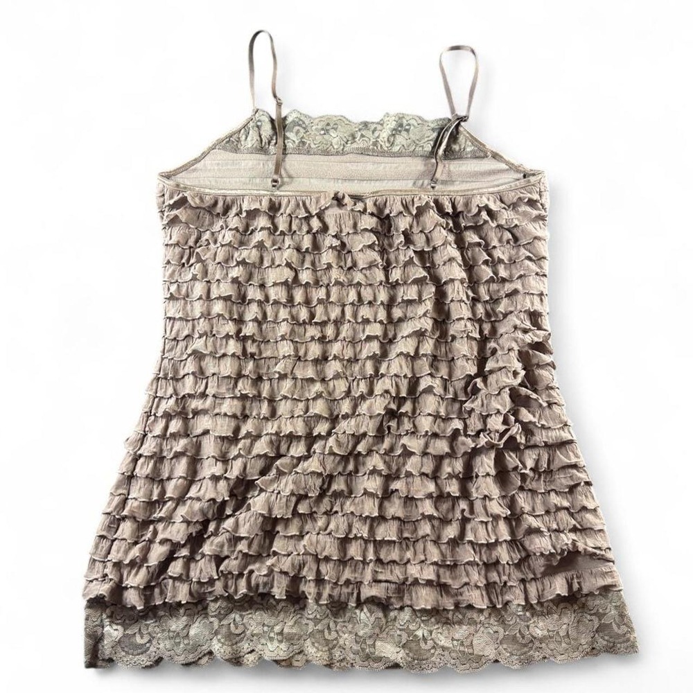 Y2K j.t.b. Ruffle Tank Top w/ Lace detail - Picture 4 of 4